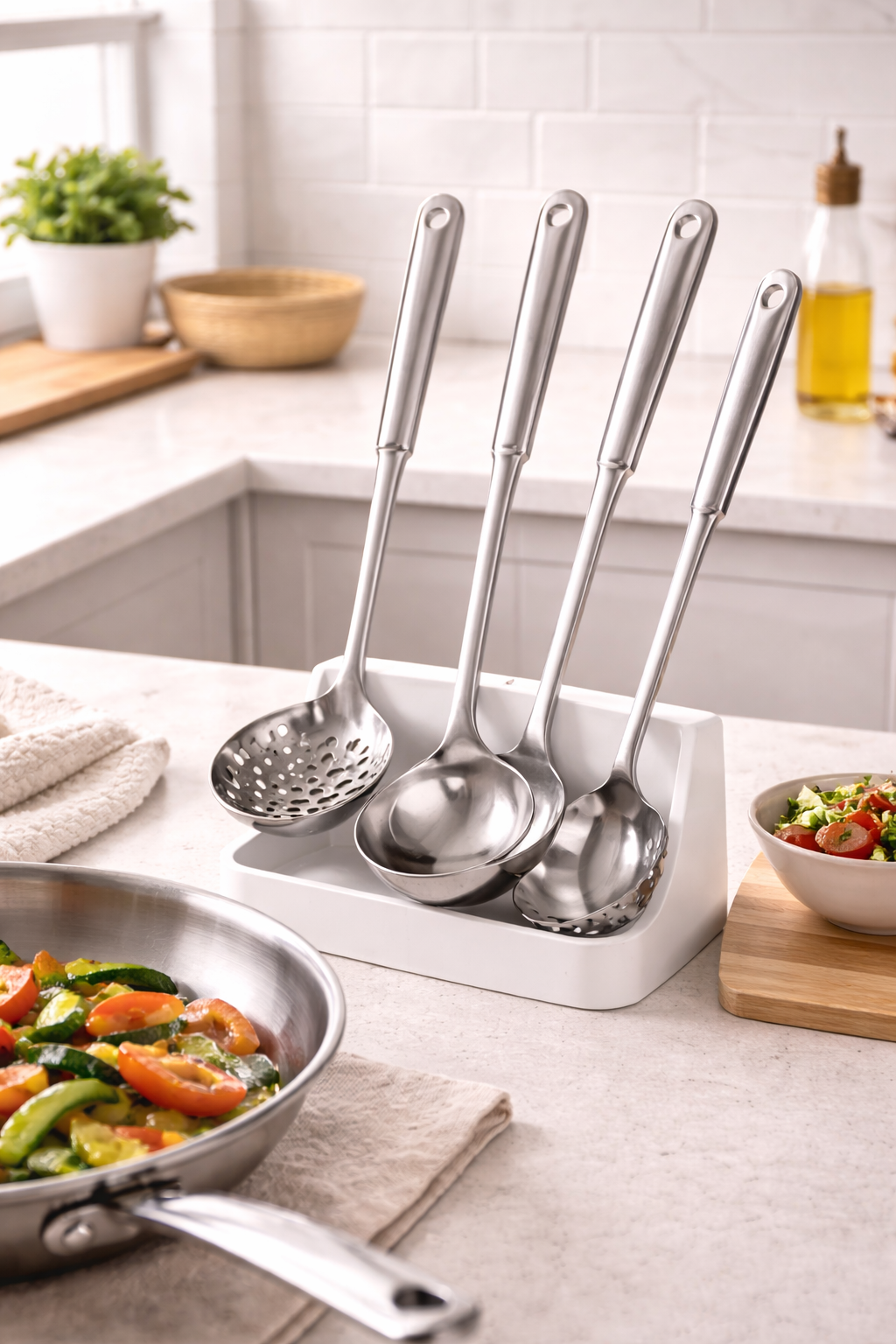 Stainless Steel Cooking Spoon Set